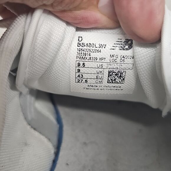 NEW BALANCE 480 TRIPLE WHITE MENS SNEAKERS BFPM-06-087 - Picture 10 of 13